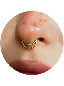 16G Septum Ring Hinged Septum Clicker Nose Ring Septum Piercing Septum Pierced Ring