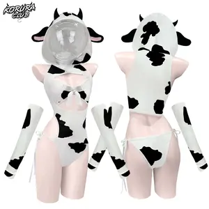 Koruraclub Women's Lady Cosplay Cow Costume Clothes, KO134