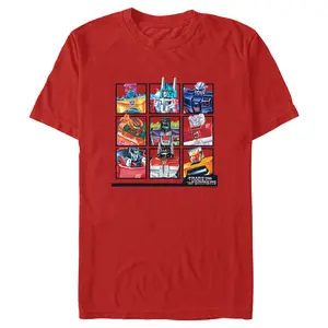 Men's Transformers Autobots 9 Square Layout T-Shirt