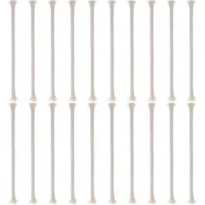 20 Pcs 1/4" Round Braided Cotton Oil Lamp Wicks Replacement for Oil Lamps Torch Candle Lamp Kerosene Lantern Candle Burner