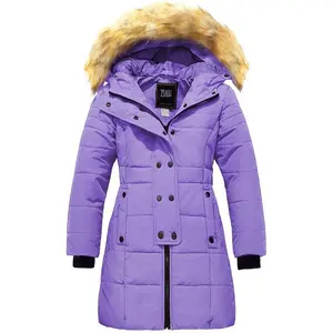 Kids' Long Winter Coat Parka Water Resistant Warm Puffer Jacket