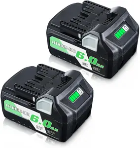 2Pack 18V/36V 6.0Ah Lithium Ion Replacement for Metabo Battery Compatible with 371751M 372121M BSL36A18 BSL36B18 Cordless Tool Battery