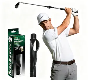 Right-Handed Golf Grip Trainer, Compact Attachment for Correct Hand Positioning & Muscle Memory, Fits Standard Grips (Driver to Wedge) for Practice & Pre-Round Warm-Up, Golf Accessories