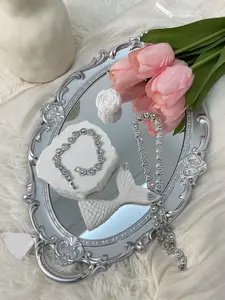 Women's Elegant Silver-Tone Heart Jewelry Set, Sparkling Heart Link Necklace & Adjustable Bracelet, Classic Accessory for Formal Events and Daily Wear