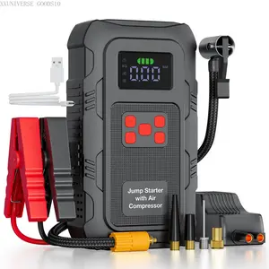 Spring Outing Portable Car Jump Starter, 6000A Peak 24000mAh with Tire Inflator, 12V Car Battery Jump Starter for Engines, Fast Inflation, Power Bank LightXXUNIVERSE GOODS10