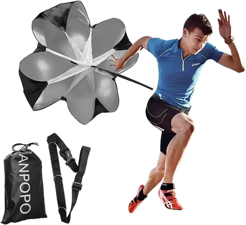 Running Speed Training 56" Parachute with Adjustable Strap, Free Carry Bag. Speed Chute Resistance Running Parachute for Kids Youth and Adults