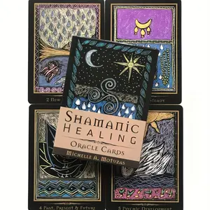 Shamanic Healing Oracle Cards Divination Deck, Mystical Divination Tool, 44pcs English Version, Perfect for Parties & Spiritual Practices, Ideal Gift