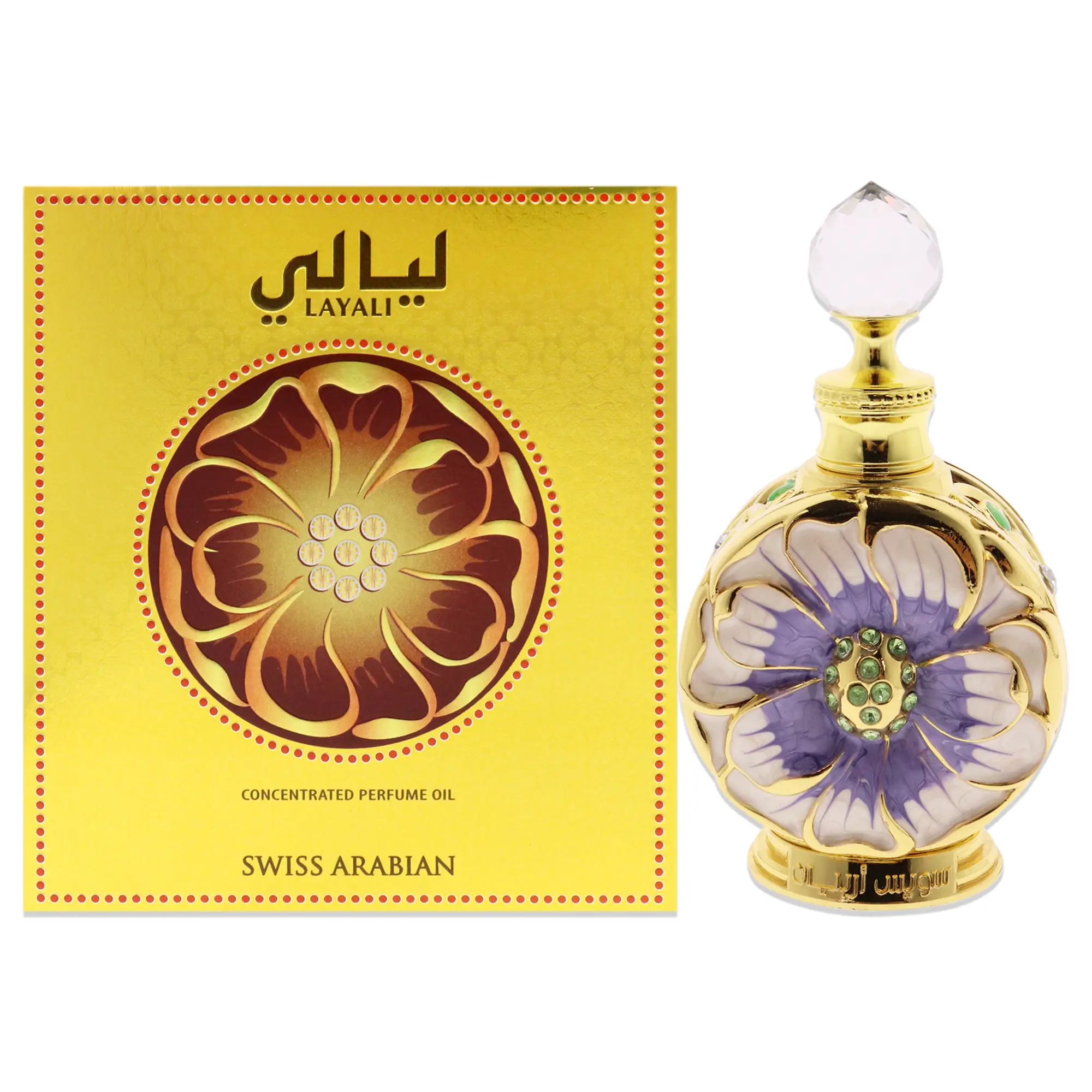 Swiss Arabian Layali Women's Parfum Oil - 0.5 oz Aromatic, Captivating Floral Scent Perfume with Plum Base & Oud Blend [Livestream]