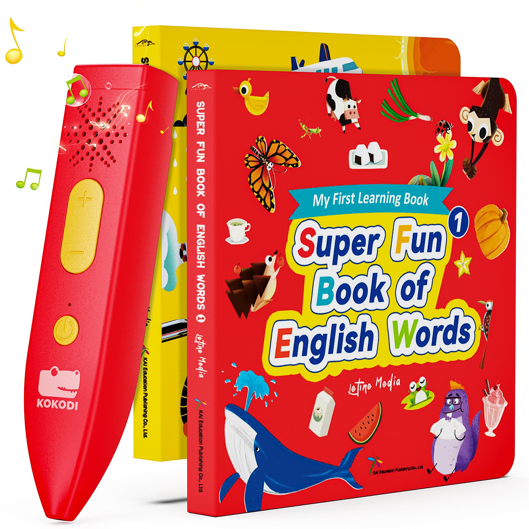 KOKODI Talking Pen Book Set for Toddlers - Fun Interactive Educational Toy with English Words, Mother Goose Nursery Rhymes, 700+ Touch Points, Songs, Sounds, Games, Full Story, Screen-Free Learning Materials, Kids Gift