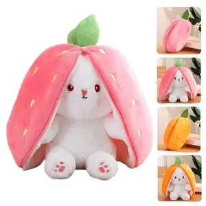 Strawberry Bunny Plush - Soft, cuddly, and perfect forcuddling, giving as a gift, or decorating your bed, perfectSkIfor birthdays.