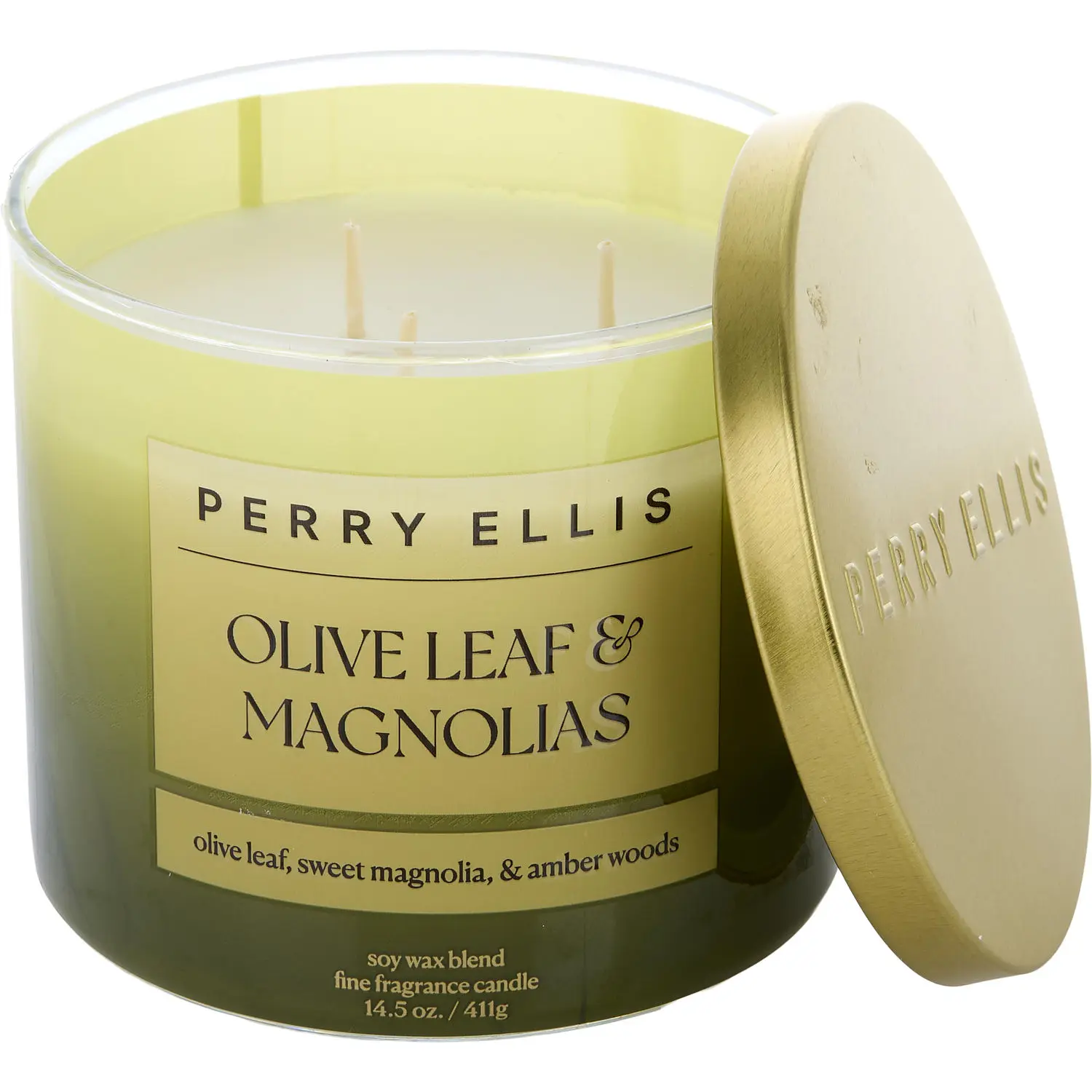 Perry Ellis Olive Leaf & Magnolias By Perry Ellis Scented Candle For Unisex