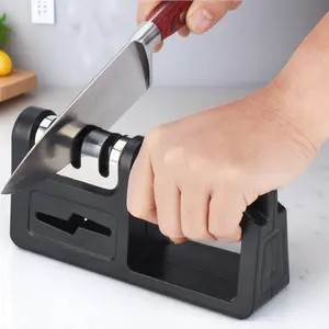 4-in-1 Diamond Ceramic Tungsten Steel Knife Sharpener Portable Kitchen Tool Hunting Gear Durable Manual Sharpening Set High Hardness Scissor Metal Polisher Safe Efficient Quick Edge Repair Precision Multi-Layer Whetstone Home Knife Sharpening Kit