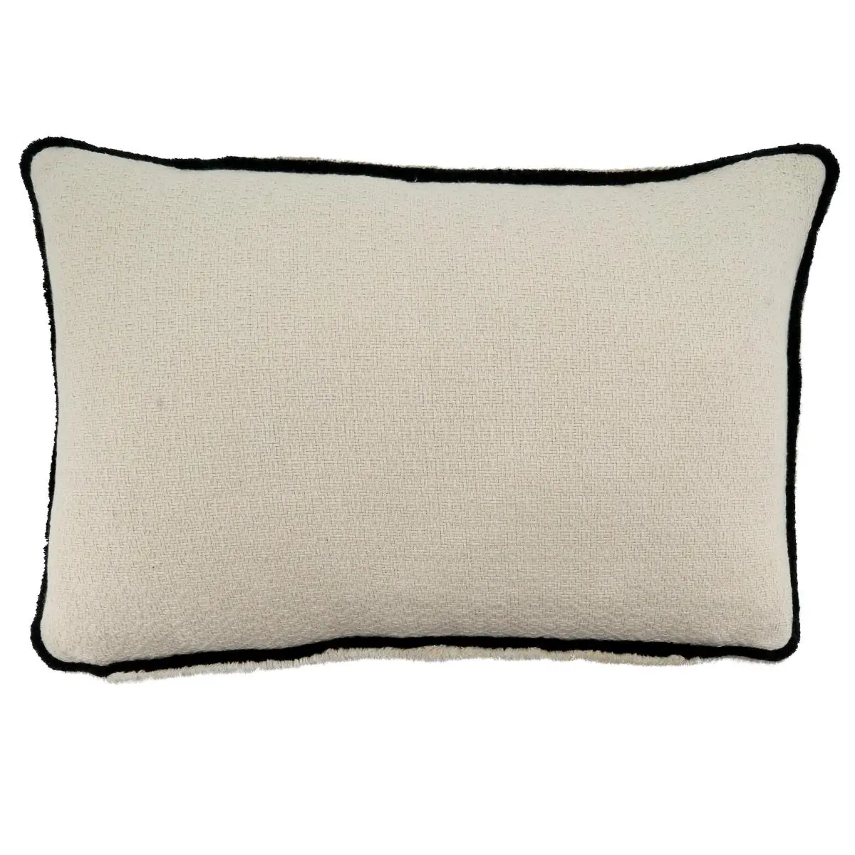 SARO  12 x 20 in. Oblong Down Filled Throw Pillow with Black & White Reversible Design