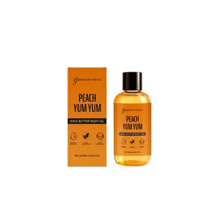 AMZ Shea Butter Body Oil Peach Flavor Body  Oil Refreshing Hydrating Easy Absorption Nourishing Moisturizing Skin