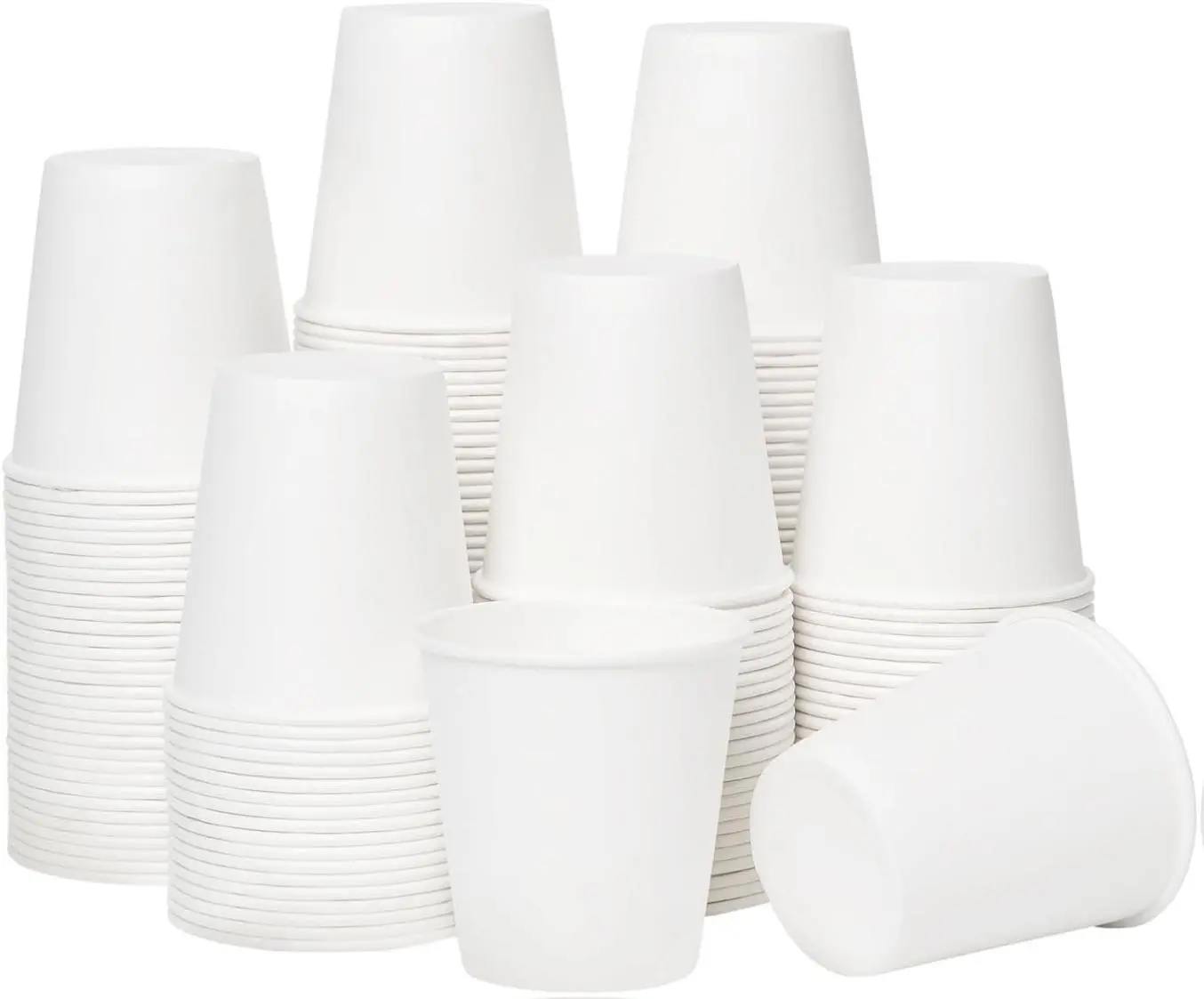 100 Pack 3 Disposable Paper Cups for Bathroom Coffee Mouthwash Ideal for Parties Picnics BBQs Travel Events