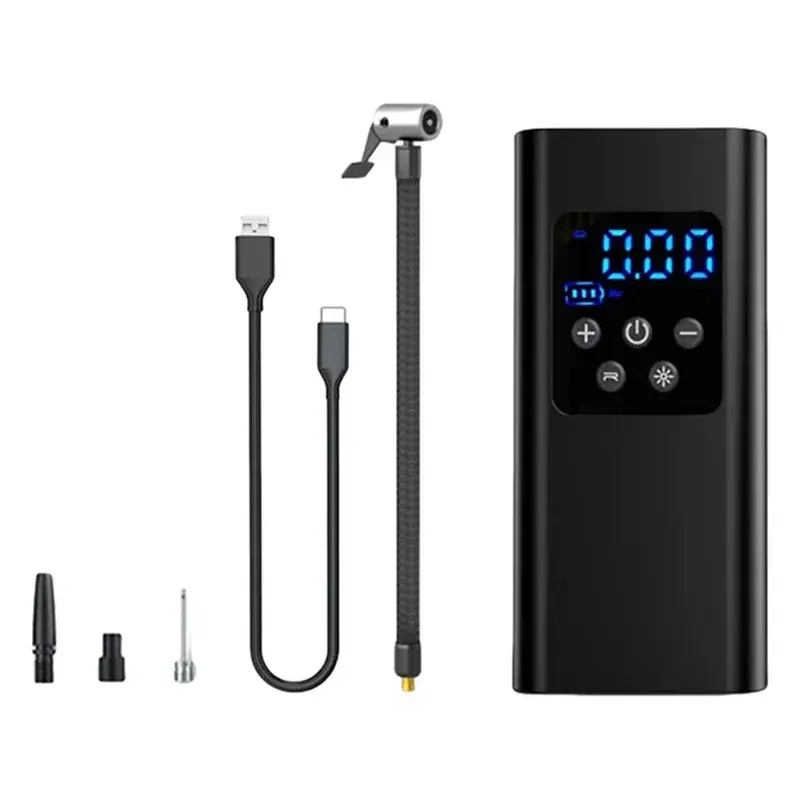 Wireless/Wired Electric Tire Inflator LCD Digital Display Portable Tyre Inflator with LED Light Digital Inflator Inflatable Pump NONE