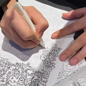 55pcs Stress Relief Drawing Practice Set, Art Materials, Ideal for Adults at Work, Includes Various Patterns, Perfect for Beginners, Focus & Observation Training, Art Practice Booklet