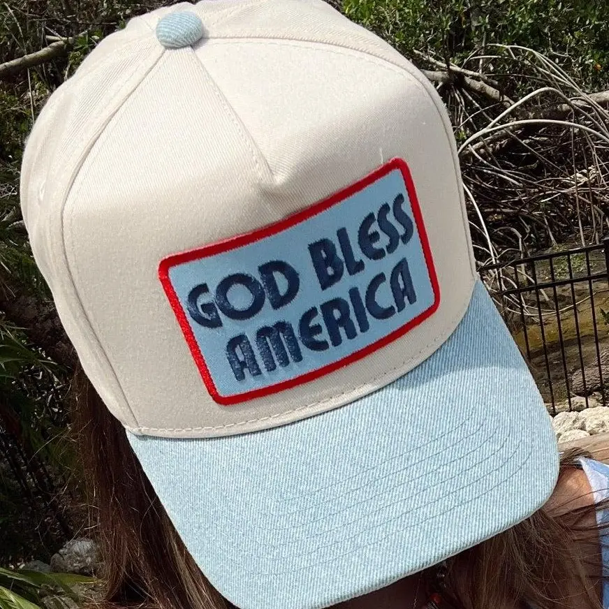 KenzKustomz God Bless America - Vintage Trucker Hat