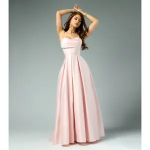 Kayce Satin Corset Lace-Up Ball Gown