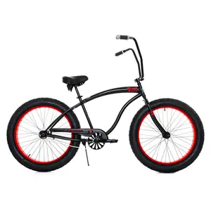 212 MAIN SLUGO-A-BK-RD 26 in. Slugo A Black & Red Beach Cruiser Coaster Bicycle, for Leisure Cycling