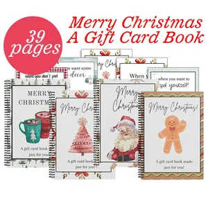 1PC Christmas Gift Card Book Set with Multiple Cover Designs | Festive Organizer Featuring Santa & Tree Illustrations for Holiday Planning, Perfect Gift for Mom, Women & Friends