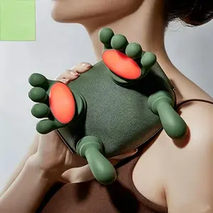 Manual Neck and Shoulder Massager with Hand-Grasp Kneading, Adjustable Silicone Tool for Deep Tissue Stress and Muscle Relief, Shoulders, Silicon