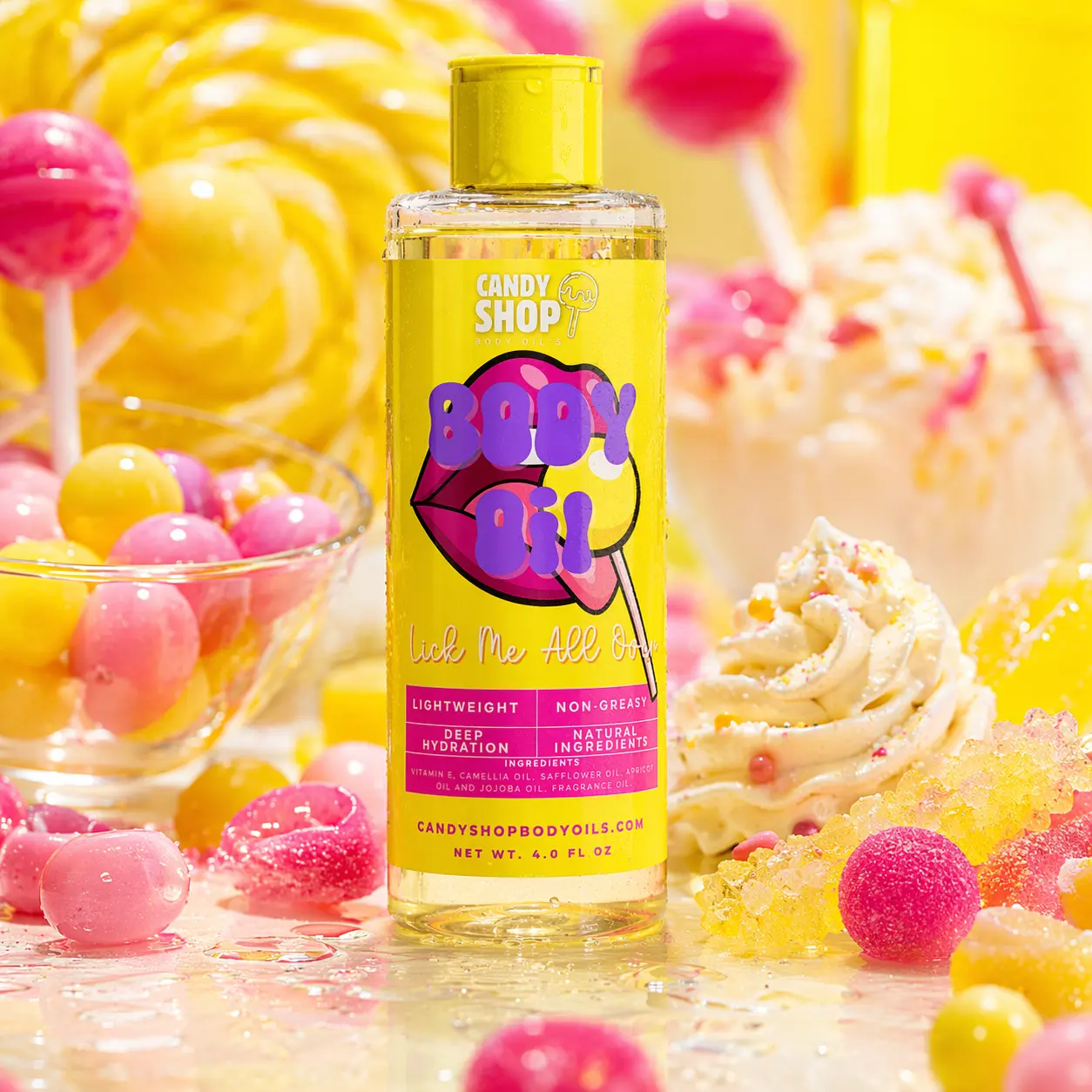 Lick Me All Over Body Oil, Fragranced  Body Oil Lightweight Body Care Oil for Moisturizing
