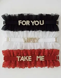 Personalized Lace Ruffle Garter