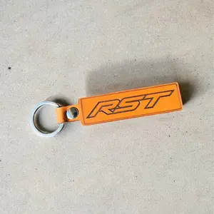 Chevy RST Silverado Genuine Leather Keychain Car Accessory