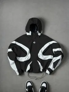 Men's Baseball Jacket Streetwear Menswear High Street Patchwork Print Windproof Coat, Fashion College Style Long Sleeve Fitted Outerwear for All Seasons, Casual Athletic Jacket Stylish