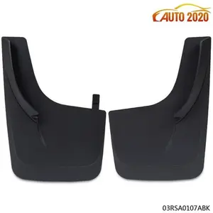 Splash Guards with Hardware Front & Rear PP Black Fit For Universal Vehicle