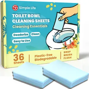 Toilet Bowl Cleaner Strips | Eco Friendly and Septic Safe | Removes Stains, Odors, and Grime | Natural Non Toxic Foaming Toilet Cleaner Cleaning Household