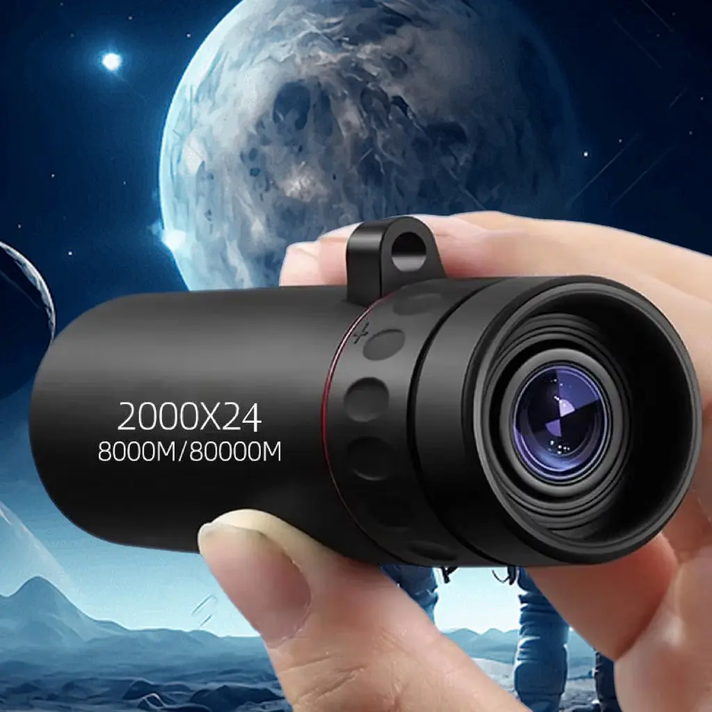 Upgrade Single Telescope 2000x24 HD Adult Monocular, Portable Monocular Binoculars, Outdoor Monocular Telescopes, Star Gazing Gift,-Definition Night Vision