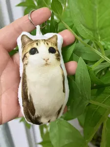Adorable Plush Keychain Pendant, Sound-Activated Meow Owl Voice Keychain, Cute Abstract Novelty Gift for Students, Trendy Cute Keychain, Choking Hazard Warning