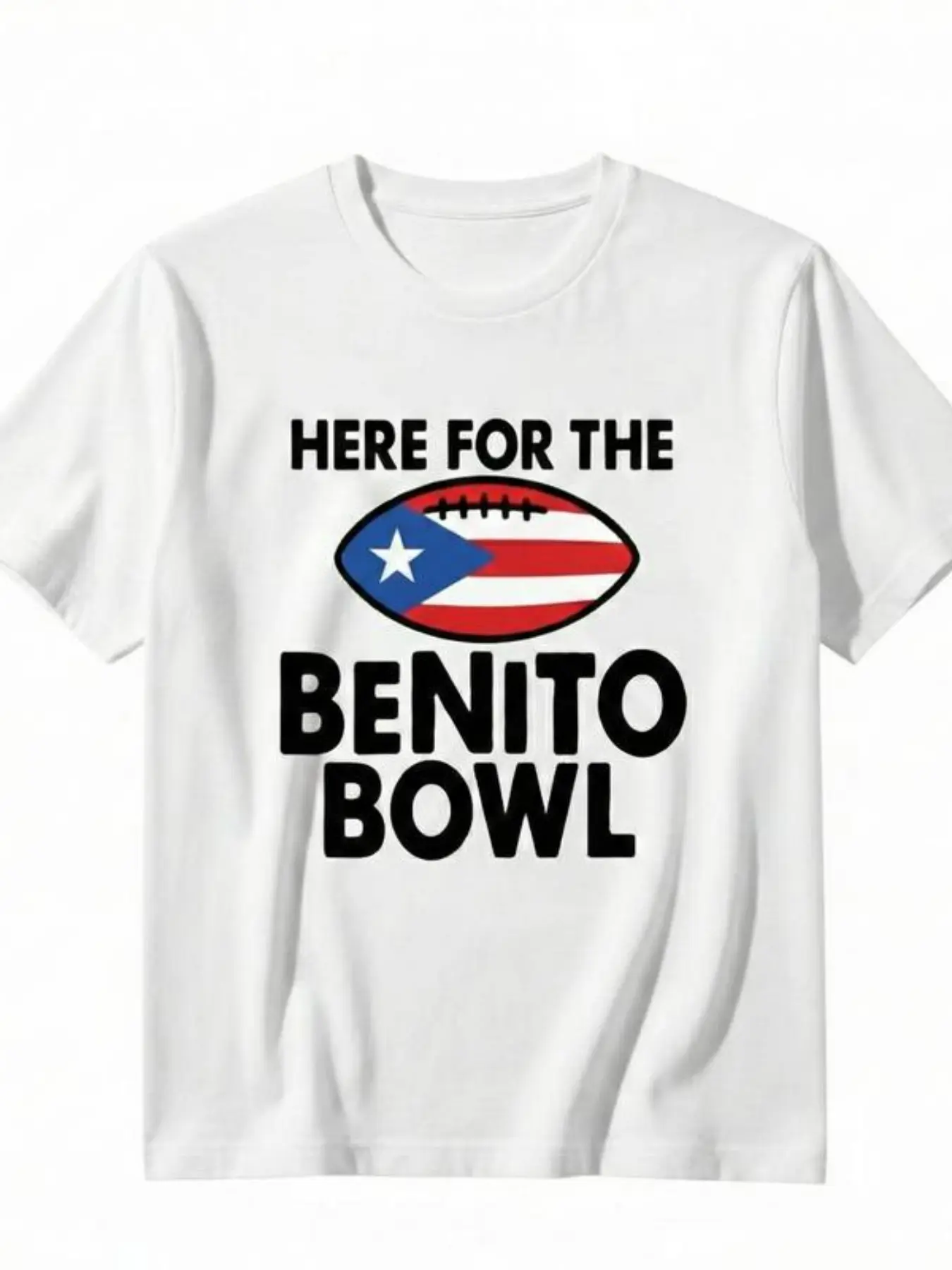 HERE FOR THE BENITO BOWL-Benito Bowl Graphic Print Tee, Unisex Casual Fitted Shirt, Perfect Gift for Benito Bowl Fans, Ideal for Game Day Events