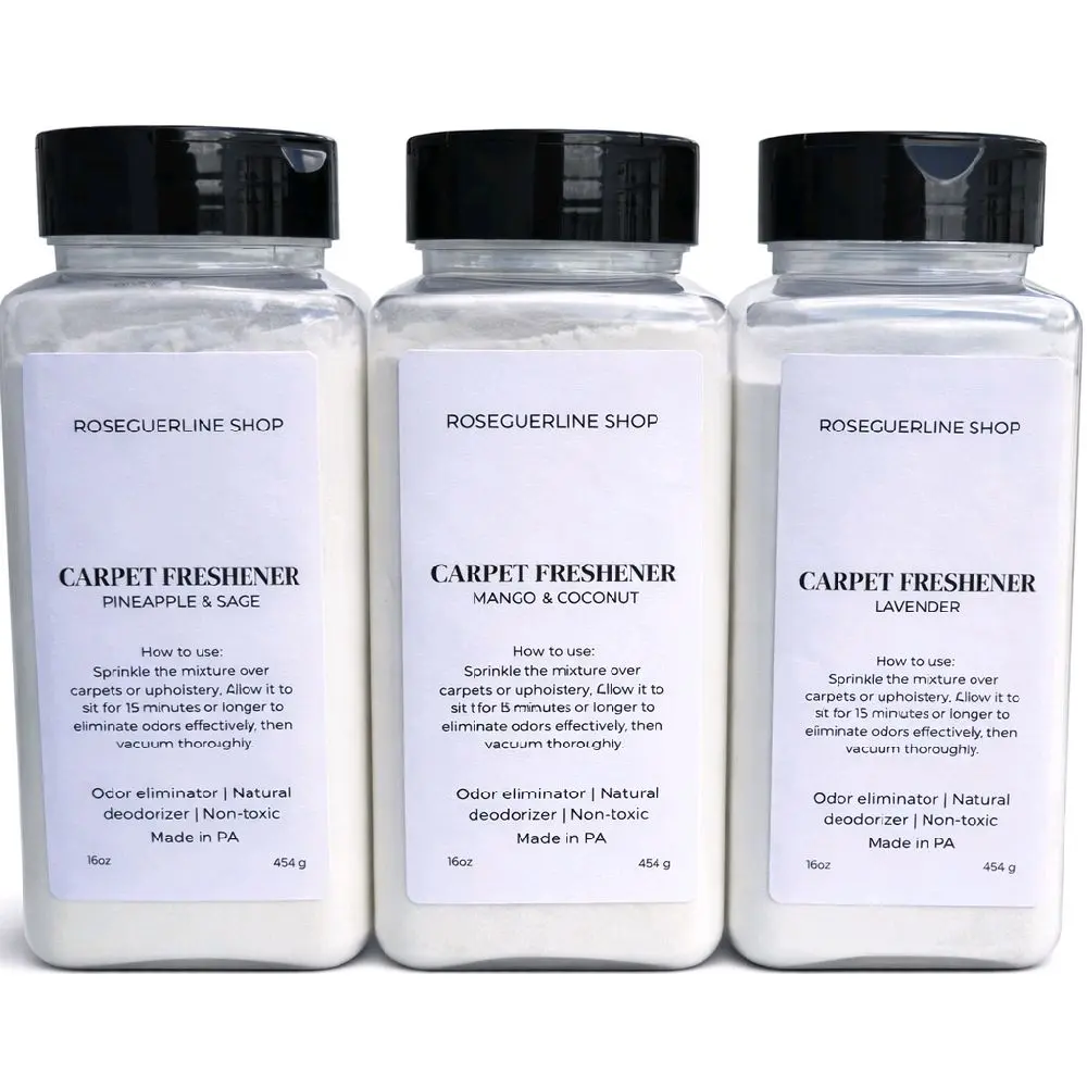 Carpet & Upholstery Freshener 16 oz Natural Deodorizer with Lavender and Pineapple and Sage and Mango and Coconut Scents