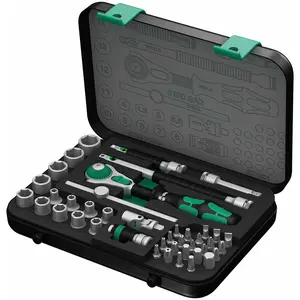 Wera 8100 SA 2 Zyklop 1/4" Metric Ratchet Set, 42-Pieces