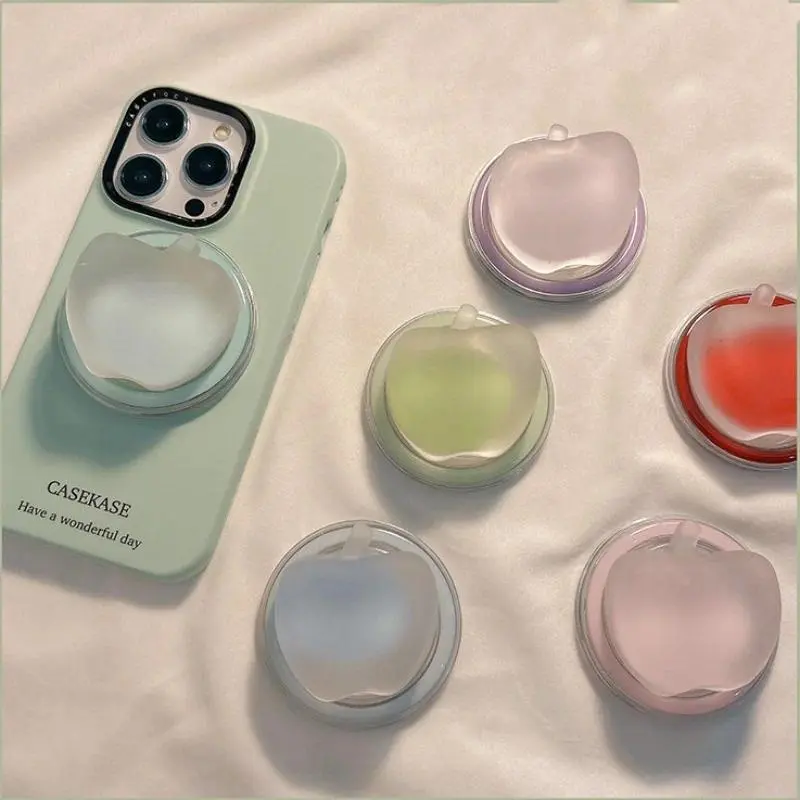 Korean Cute Apple Magnetic Holder Phone Stand Grip Tok GripTok Support For iPhone For Magsafe Accessories Phone Holder