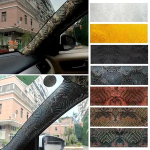 Jdm Universal Interior Trim Upgrade Kit, Abc Pillar Renovation Set with Jacquard Texture, Self-Adhesive and Elastic Patches, Car Interior Accessory, Car Interior Decor