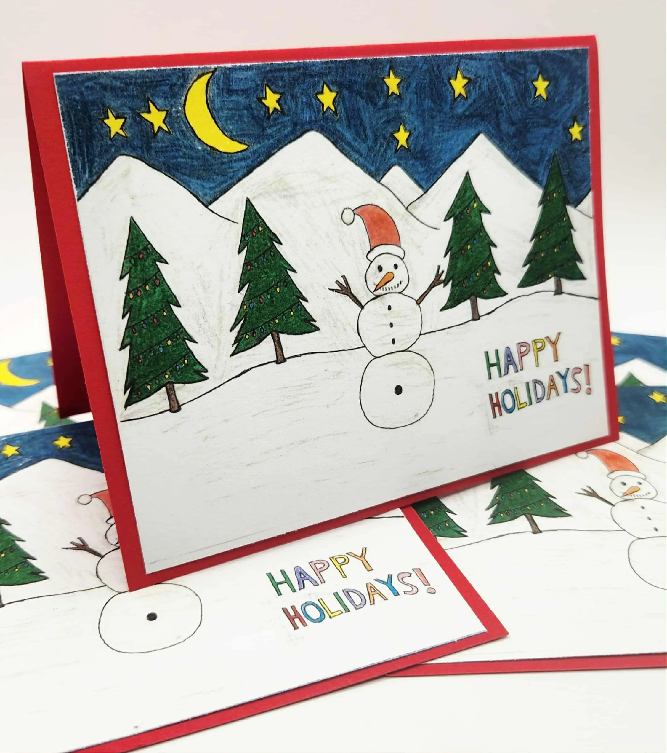 Winter Snowman Holiday Cards