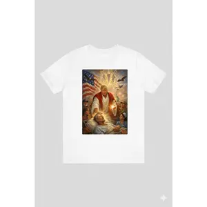 Trump Jesus Christ Graphic Tee, Donald Trump Shares AI Image Of himself As Jesus Christ Shirt