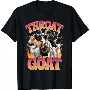 Cotton Streetwear Graphic Tees Casual Round Neck Shortsleeve Fashion Throat Goat Meme Y2K  Unwearable T-Shirt