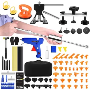 Car Dent Puller Kit, Dent Remover for Car Dent Repair with High Adhesion Pull Tabs, Glue Gun & Sticks, Suction Cup, Slide Hammer T-Bar, PDR Tools for Paintless Dent Removal at Home and Garage