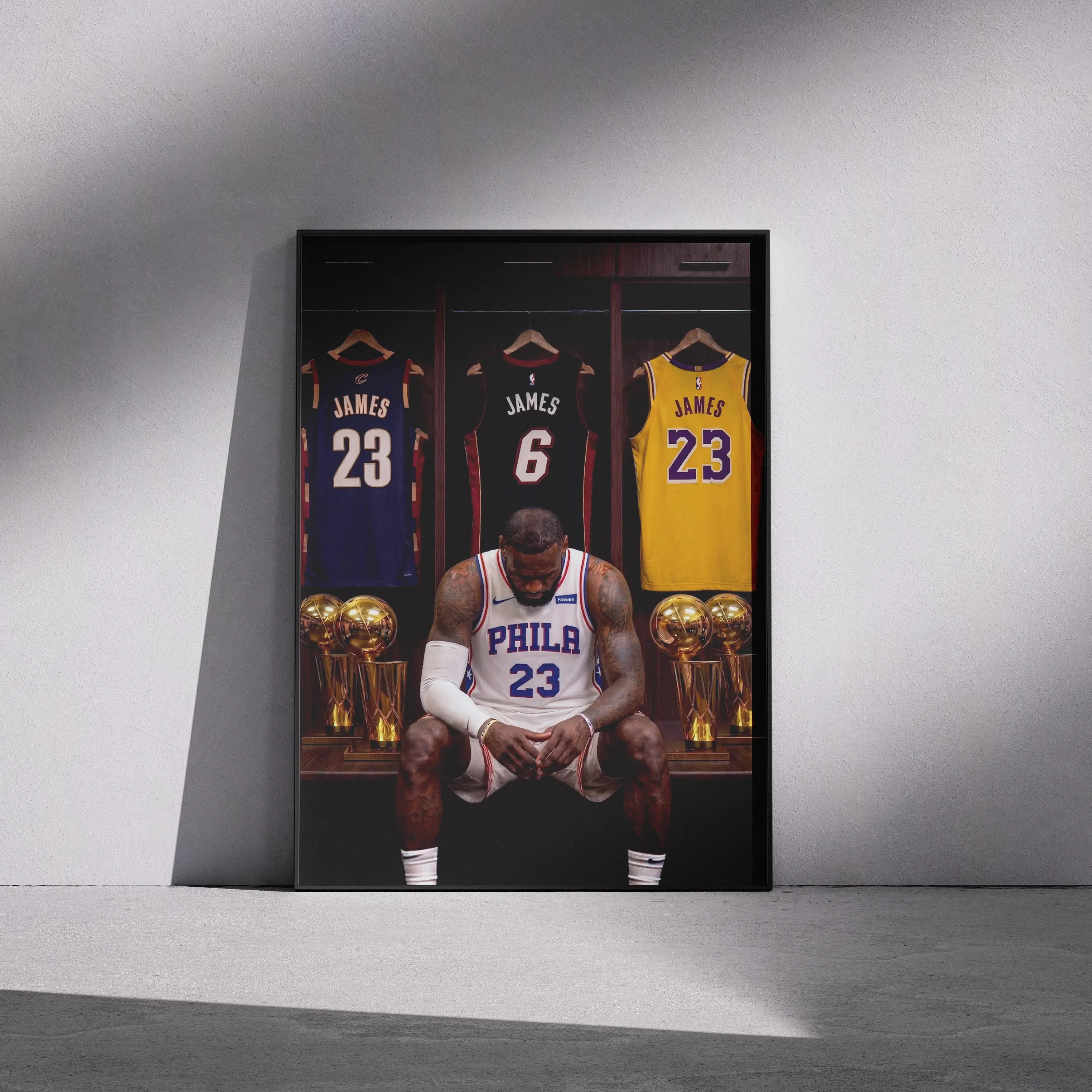 LeBron James Legacy Poster, Cavaliers Heat Lakers 76ers Evolution Wall Art, King James GOAT Canvas Print, Basketball Fan Gift