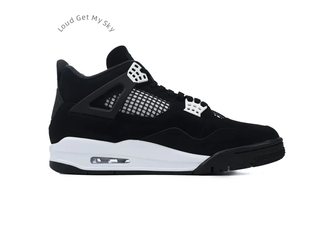 Retro Hip Hop Mid Cut Sneakers Black Suede Mesh Panel Sports Footwear