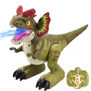 Dilophosaurus Toy, Biomimetic Walking Motion, Cool Mist Spray, Dancing Dinosaur Move, Roaring Sound-Light, Rowdy Roars Collectible Dino Action Figure for Kids & Adults indoraptor  figure boy girl springtok dinosaur truck finger  biting water rcdino