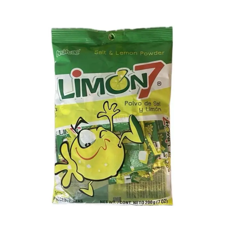 Limon 7 Lemon Powder Candy Pack - 100 Pieces Tangy Sugar Flavor Candies, 12 Months Shelf Life Sweet Snack for All Ages, Cupboard
