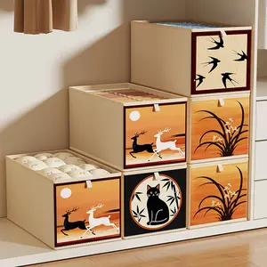 Under Bed Storage Box, Foldable Portable Organizer, Folding Storage Bins, Dustproof Clothes Blanket Container, Large Capacity Stackable Bin