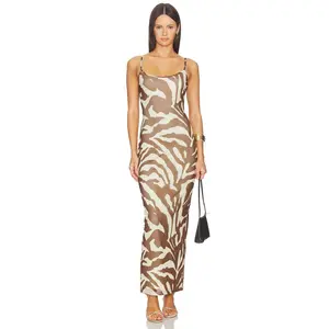 superdown Emmaline Maxi Dress in Zebra Print