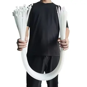 Industrial Grade Zip Ties, Heavy-Duty Nylon Tie Wraps, Self-Locking, Various Sizes, Reusable Cable Ties, High Strength, Home & Warehouse Use